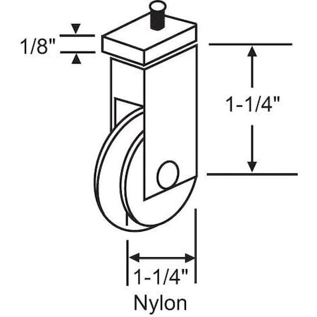Strybuc Patio Screen Door Roller Assy. 10-318